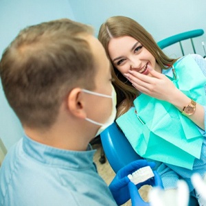 girl at dental checkup and cleaning in Lakewood
